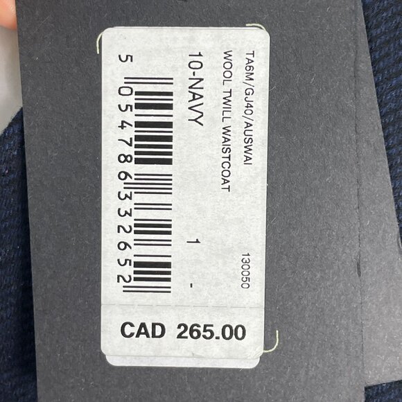 NEW $225 Ted Baker Mens US 34 Business Formal Navy Suit Vest Button Waistcoat - Picture 4 of 10